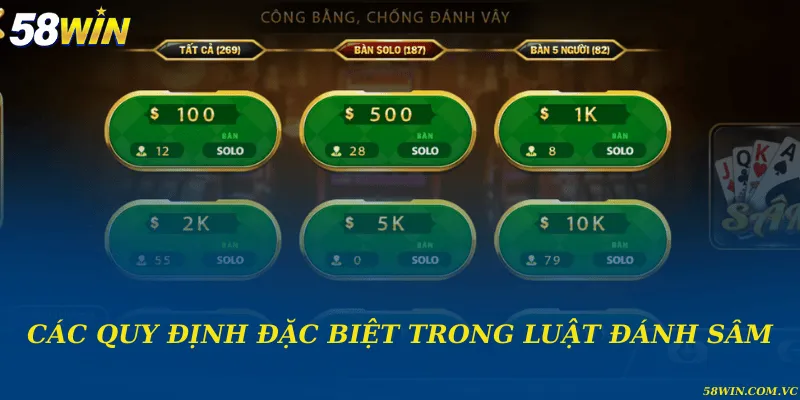 Các quy định đặc biệt trong luật đánh sâm